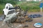 Mulher de Guaruj do Sul morre em grave acidente entre nibus e fusca